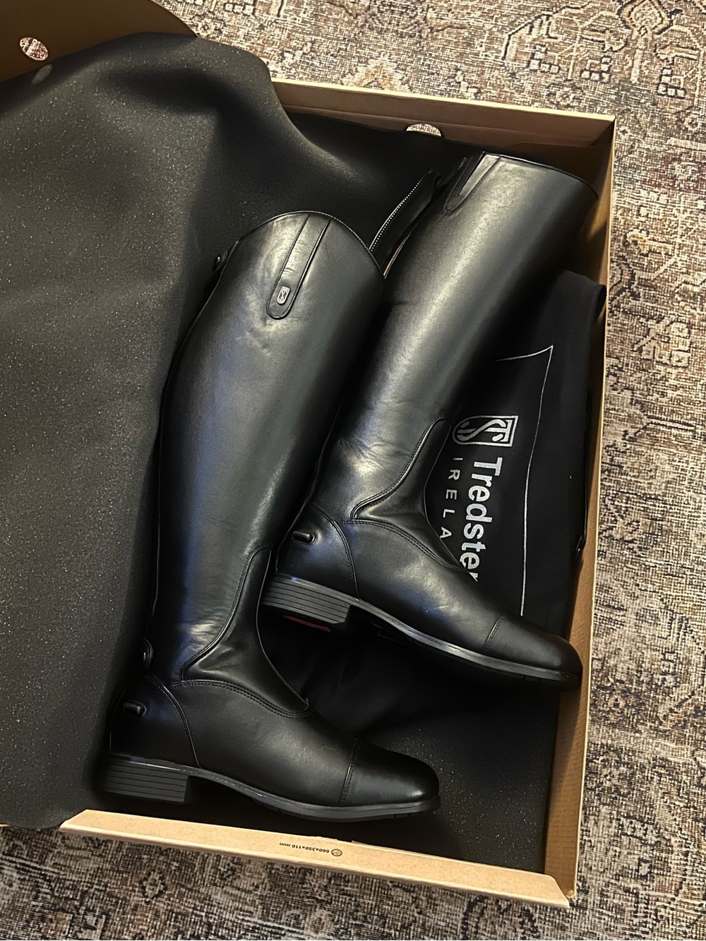 Tredstep Donatello III Tall Dress Boots Black | EU 38 Short Full Calf | NWT